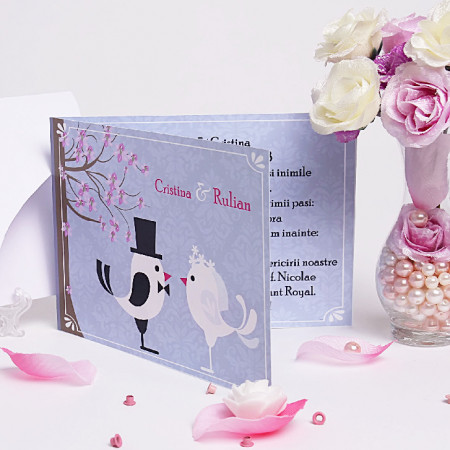 Invitatie Nunta Pasari Iubitoare