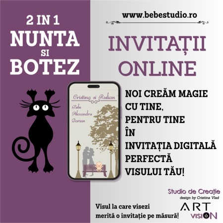 Invitatii Electronice 2 IN 1 Nunta si Botez - Paris - Img 6
