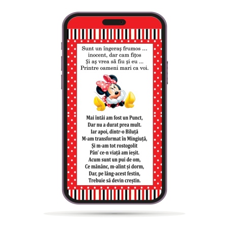 Invitatii Electronice Botez Fetite - Minnie Mouse 2 - Img 2