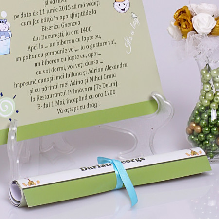 Invitatie Botez Papirus Girafa - Img 3