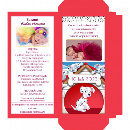 Marturii Botez Cutie de Ciocolata Dalmatian 3