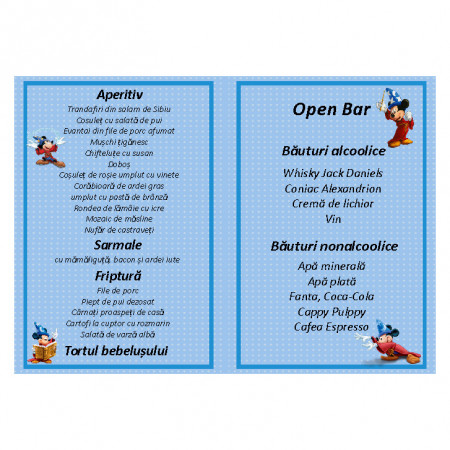 Meniu Botez Simplu Mickey Mouse 4 - Img 2