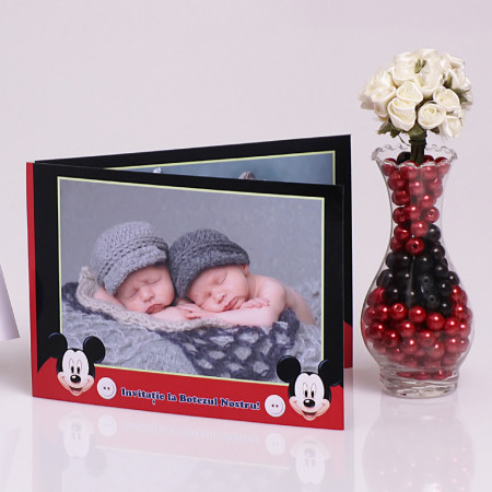 Invitatie Gemeni Dubla 2-Mickey Var 3 - Img 3