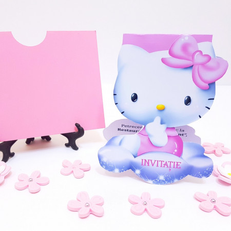 InvitatiI Botez Contur Hello Kitty 3 - Img 2