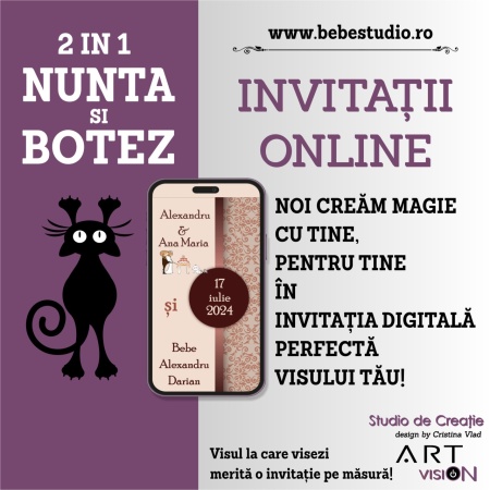 Invitatii Electronice 2 IN 1 Nunta si Botez - Regal NB3 - Img 6