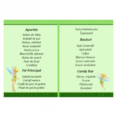 Meniu Botez Simplu Fetite Tinkerbell 3 - Img 3