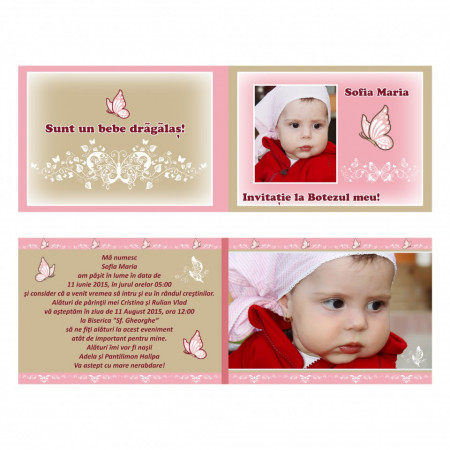 Invitatie Botez Dubla Fluture - Img 4