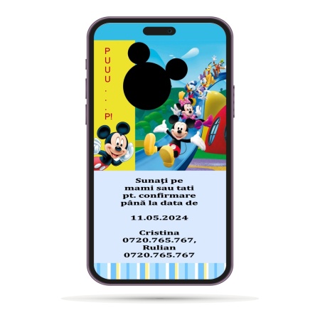 Invitatii Electronice Mot - Mickey Mouse - Img 5