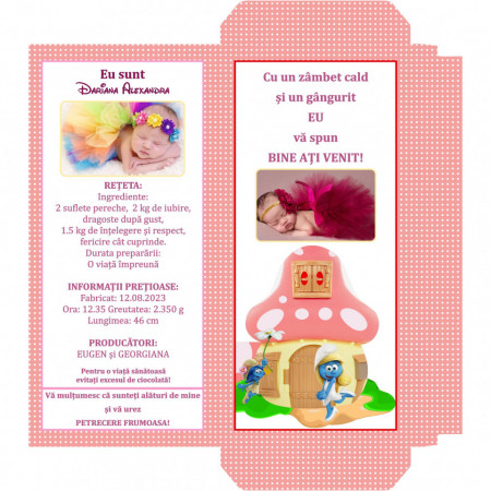 Marturii Botez Cutie de Ciocolata Strumfita 9