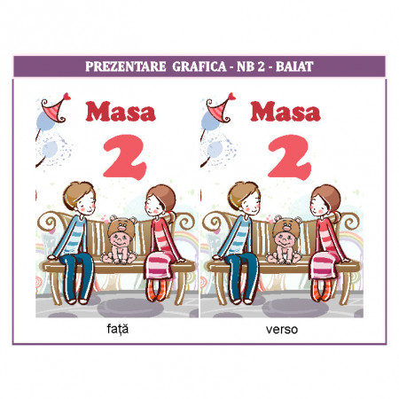 Nr de masa 2 in 1 Nunta-Botez NB2 - Img 2