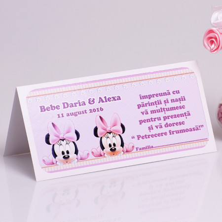 Plic Botez Gemeni 2 Minnie Mouse Var 1 - Img 2