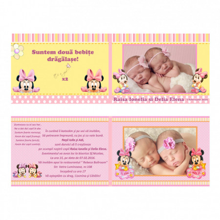 Invitatie Gemeni Dubla 2-Minnie Var 1 - Img 3