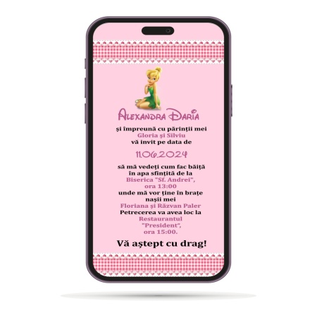 Invitatii Electronice Botez Fetite - Tinkerbell - Img 4
