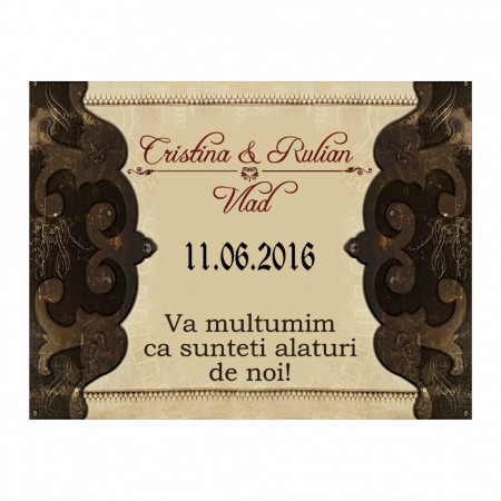 Marturie Nunta Magnet Steampunk - Img 3
