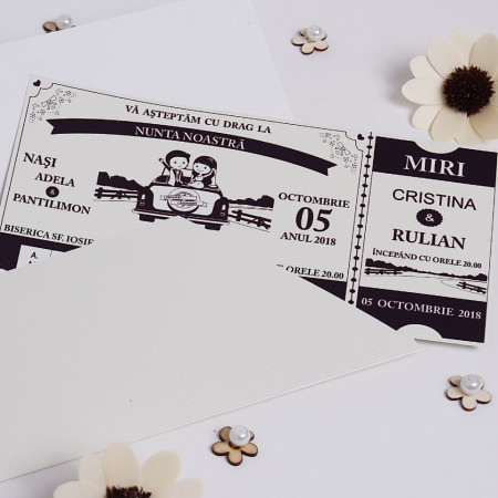 Invitatie Nunta BBS7 Tiket - Img 5
