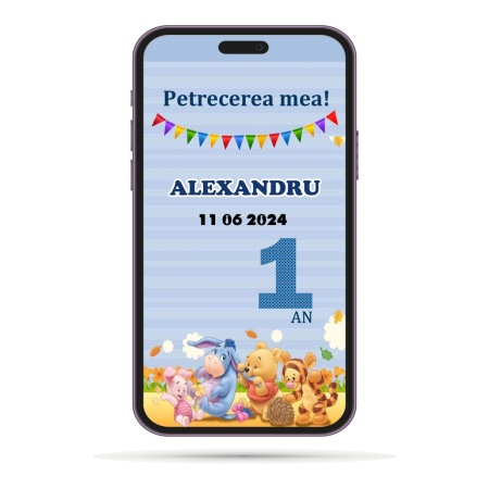 Invitatii Electronice Mot - Winnie The Pooh