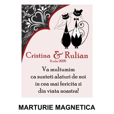 Magnet cu Plic Poveste Pisici Red - Img 2