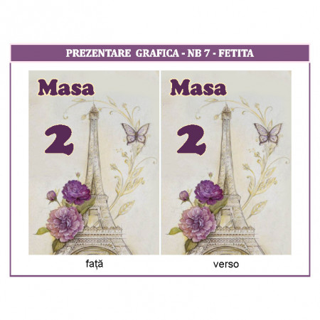Nr de masa 2 in 1 Nunta-Botez NB7 - Img 3