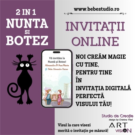 Invitatii Electronice 2 IN 1 Nunta si Botez - Regal NB2 - Img 6