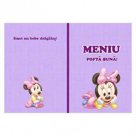 Meniu Botez Simplu Fetite Minnie Mouse 3