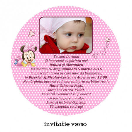 Invitatii Botez Rotunde Minnie Mouse 1 - Img 2