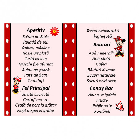 Meniu Botez Simplu Fetite Minnie Mouse 2 - Img 3