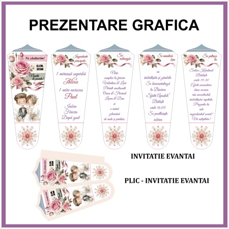 Invitatie Nunta Evantai EV29 - Img 2