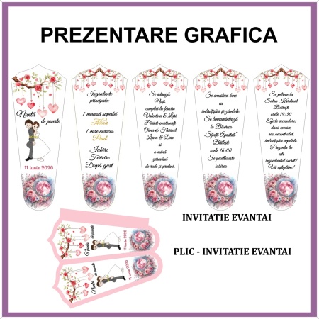 Invitatie Nunta Evantai EV30 - Img 2
