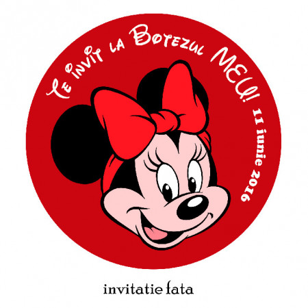 Invitatii Botez Rotunde Minnie Mouse 2