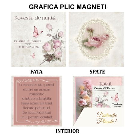 Magnet cu Plic Poveste Vintage Wedding - Img 7