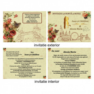 Invitatie 2 in 1 Nunta-Botez Dublu 19