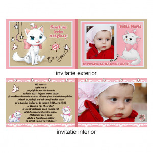 Invitatie Botez Dubla Pisicile Aristocrate - Img 3