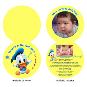 Invitatie Botez Rotunda Dubla Donald