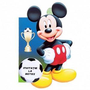 Invitatii Botez Contur Mickey Mouse 12