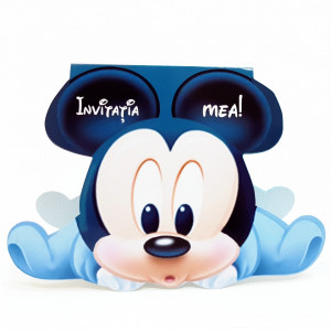 Invitatii Botez Contur Mickey Mouse 4