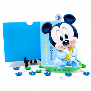 Invitatii Botez Contur Mickey Mouse 8 - Img 2