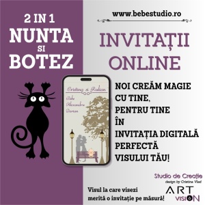 Invitatii Electronice 2 IN 1 Nunta si Botez - Paris - Img 6