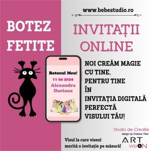 Invitatii Electronice Botez Fetite - Printese - Img 6