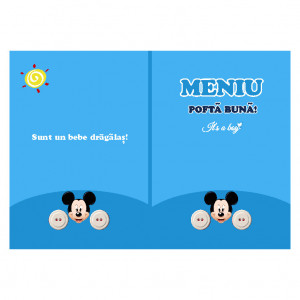 Meniu Botez Simplu Mickey Mouse 4