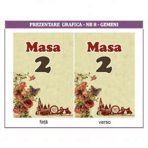 Nr de masa 2 in 1 Nunta-Botez NB8 - Img 4
