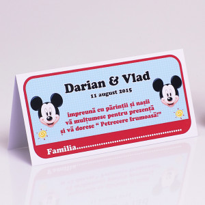 Plic Botez Gemeni 2 Mickey Mouse Var 3 - Img 3