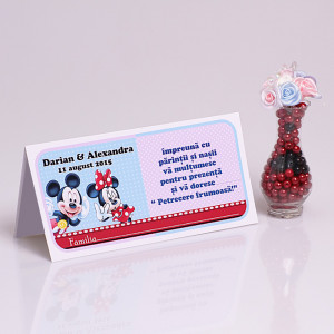 Plic Botez Gemeni Mickey-Minnie Var 3 - Img 3