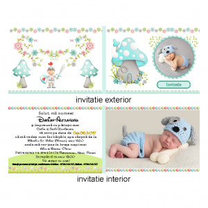 Invitatie Botez Dubla Ciupercutul Vesel