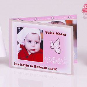 Invitatie Botez Dubla Fluture - Img 2