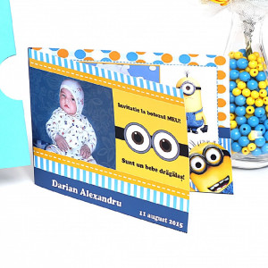 Invitatie Botez Dubla Minions - Img 2