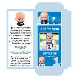 Invitatie Mot Ciocolata B8