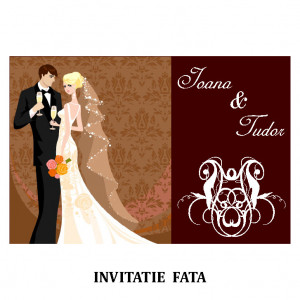 Invitatie Nunta Carte Postala INCP33