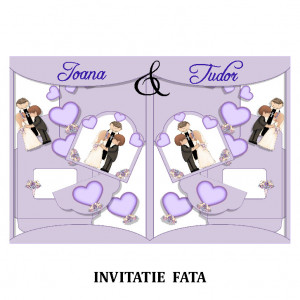 Invitatie Nunta Carte Postala INCP9