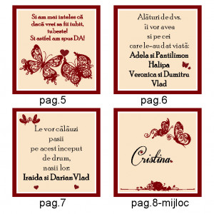 Invitatie Nunta Carticica Simfonie Fluturi - Img 3