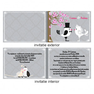 Invitatie Nunta Pasari Iubitoare - Img 2